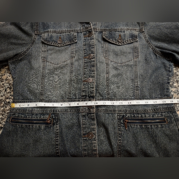 Contrast Women's Jean Jacket Size 15 - Picture 10 of 13